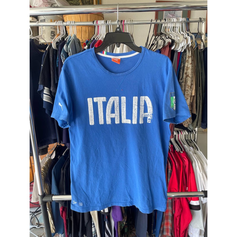 Italian National Football Soccer Officially Licensed Puma T-Shirt L